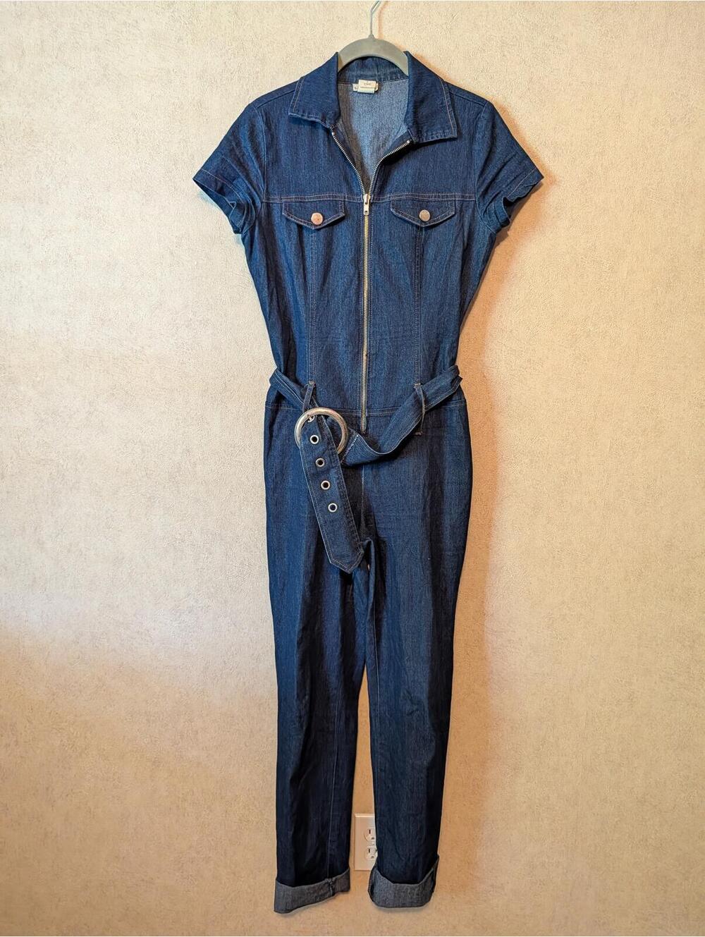 VINTAGE San Julian dark wash denim cotton jumpsuit sz S